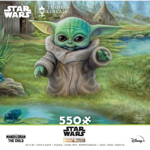 Disney Star Wars Mandalorian: Child's Play 550 Piece Puzzle Thomas Kinkade Ceaco - Picture 7 of 7